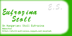 eufrozina stoll business card